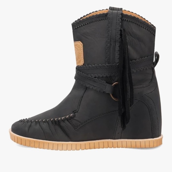 Dingo Women's Montauk Fringe Round Toe Moccasin Western Boot NIB - Picture 2 of 10